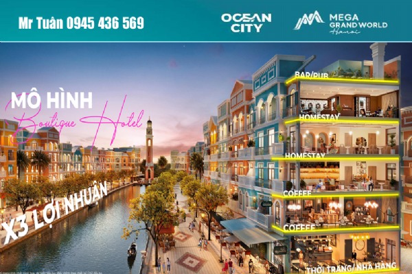 Mô hình Boutique Hotel Ocean City - PHỐ TÂY 2 | PT2-TV-57